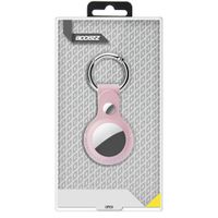 Accezz Genuine Leather Keychain Case Apple AirTag - Roze