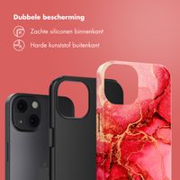 Selencia Vivid Backcover Apple iPhone 13 - Rosy Marble