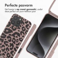 imoshion Siliconen design hoesje met koord Apple iPhone 16 Pro Max - Animal Pink