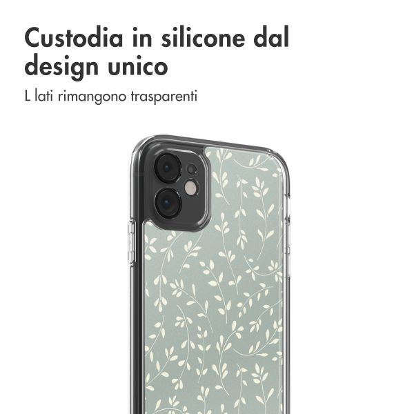 imoshion Design hoesje Apple iPhone 11 - Smoke Green Flowers