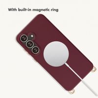 Selencia Rivièra MagSafe Case with detachable hooks Samsung Galaxy S25 FE - Bold Burgundy