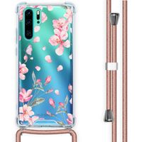 imoshion Design hoesje met koord Huawei P30 Pro - Bloem - Roze