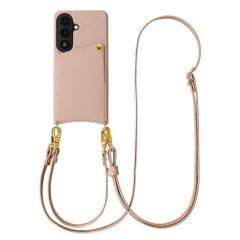 Selencia Nova Telefoonhoes met Koord en Pashouder Samsung Galaxy S26 - Dusty Rose