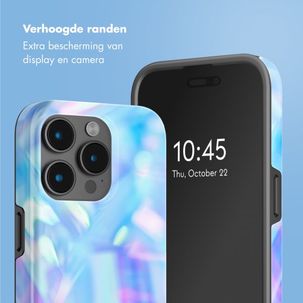 Selencia Vivid Tough Backcover met MagSafe iPhone 15 Pro Max - Holographic Blue Dream