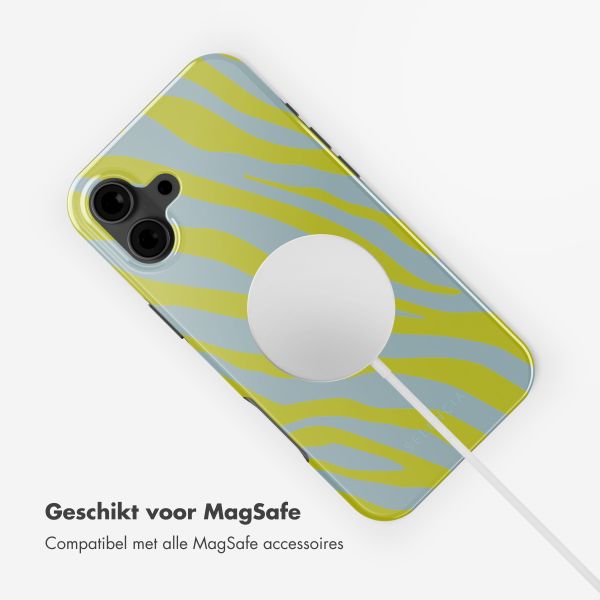 Selencia Vivid Backcover met MagSafe Apple iPhone 16 - Zebra Winter Sky Titanium Yellow