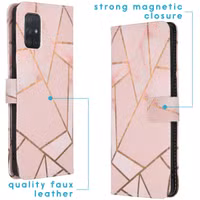 imoshion Design Softcase Bookcase Samsung Galaxy A71 - Pink Graphic