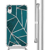 imoshion Design hoesje met koord Apple iPhone Xr - Petrol Green Graphic
