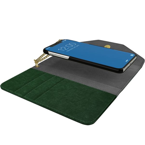 iDeal of Sweden Mayfair Clutch Velvet Samsung Galaxy S10 - Groen