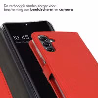 Selencia Echt Leren Bookcase Samsung Galaxy A14 (5G/4G) - Rood