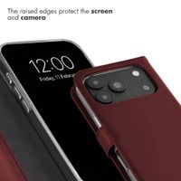 Selencia Genuine Leather Book Case Apple iPhone 18 Pro Max / 17 Pro Max - Burgundy