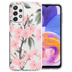 imoshion Design hoesje Samsung Galaxy A23 (5G) - Bloem - Roze / Groen