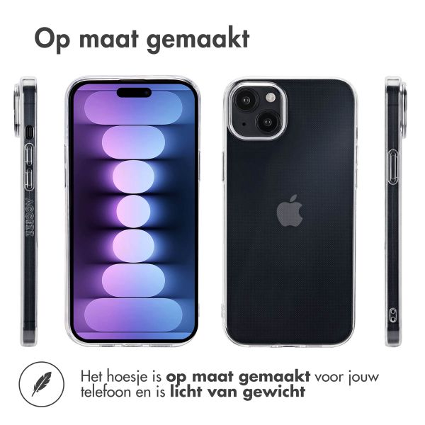 Accezz 100% Recycled Clear Backcover Apple iPhone 15 Plus - Transparant