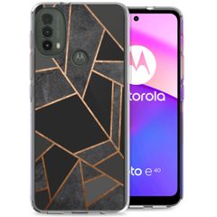 imoshion Design hoesje Motorola Moto E30 / E40 - Grafisch Koper / Zwart