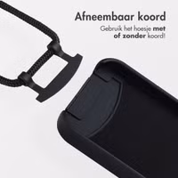 imoshion Color Backcover met afneembaar koord MagSafe Apple iPhone 15 Pro - Zwart