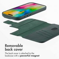 Accezz 2-in-1 Leather Bookcase with MagSafe Apple iPhone 16 Pro Max - Cedar Green