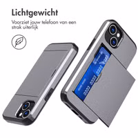 imoshion Backcover met pasjeshouder Apple iPhone 15 - Grijs