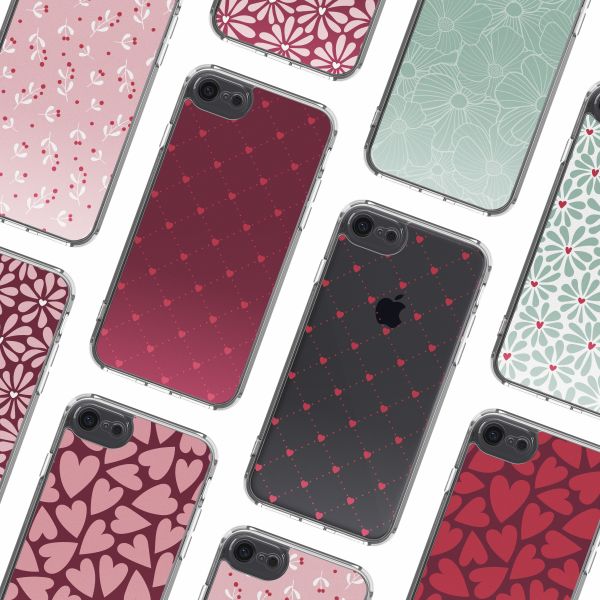 imoshion Design hoesje Apple iPhone SE (2022 / 2020) / 8 / 7 - Crush Check Coral Dust