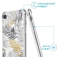 imoshion Design hoesje met koord iPhone Xr - Bladeren - Zwart / Goud