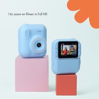 imoshion Kids Camera met Fotoprinter - Kindercamera - Foto's/Video's/Spelletjes - Lichtblauw