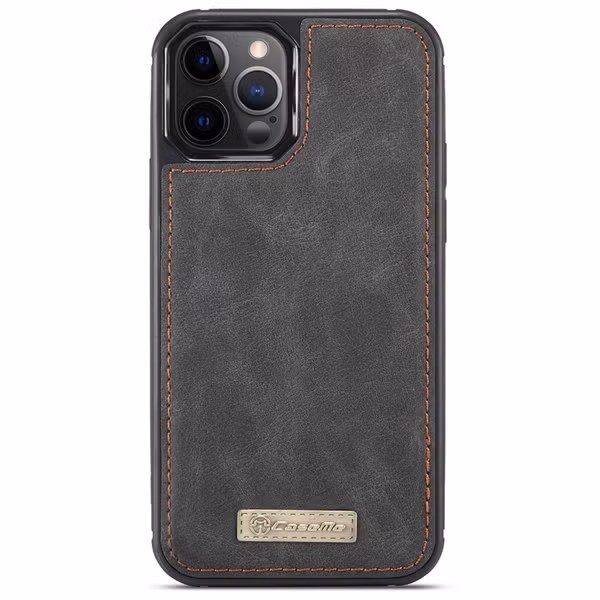 CaseMe Luxe 2 in 1 Portemonnee Bookcase Apple iPhone 12 (Pro) - Zwart