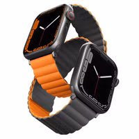 Uniq Revix dubbelzijdig bandje Apple Watch Series 1 t/m 11 / SE / Ultra (44/45/46/49 mm) - Charcoal (Grey/Orange)