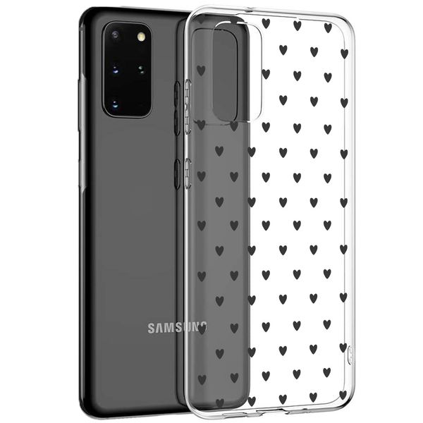 imoshion Design hoesje Samsung Galaxy S20 Plus - Hartjes - Zwart