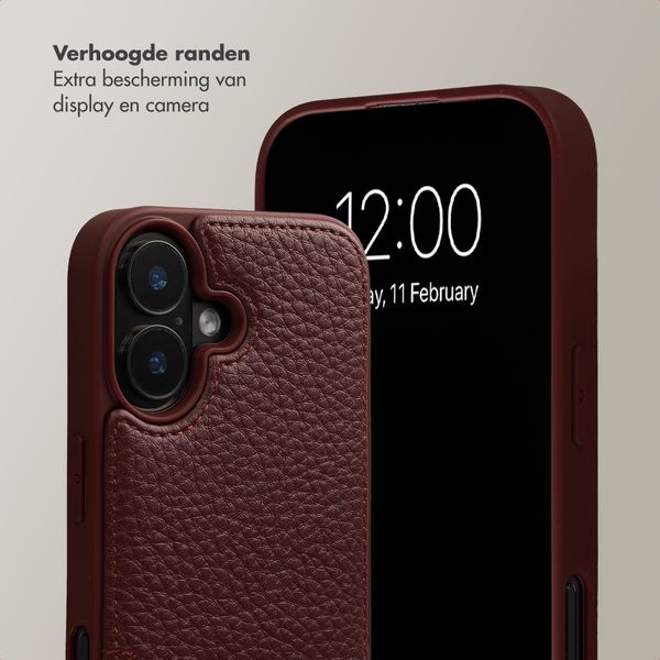Selencia Nova Telefoonhoes met Koord en Pashouder Apple iPhone 17 - Bold Burgundy