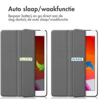 imoshion Trifold Bookcase Apple iPad 9 (2021) 10.2 inch / iPad 8 (2020) 10.2 inch / iPad 7 (2019) 10.2 inch - Grijs