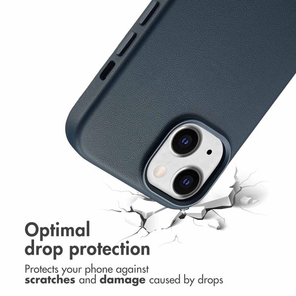 Accezz Leather Back Cover with MagSafe Apple iPhone 15 - Nightfall Blue