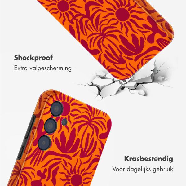 Selencia Vivid Tough Backcover Samsung Galaxy A35 - Tropical Vibes Apricot