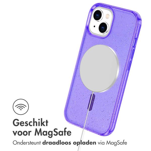imoshion Sparkle Backcover met MagSafe Apple iPhone 15 - Glitter Paars