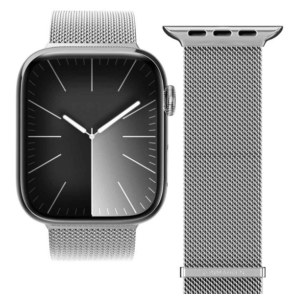 Vonmählen Milanese Loop 2 bandje Apple Watch | 38/40/41/42 mm - Zilver