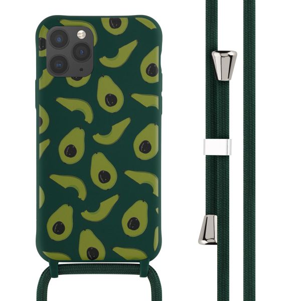 imoshion Siliconen design hoesje met koord iPhone 11 Pro - Avocado Green