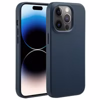 Accezz MagSafe Leather Backcover Apple iPhone 14 Pro - Nightfall Blue