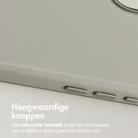 Accezz MagSafe Leather Backcover Apple iPhone 17 - Light Grey