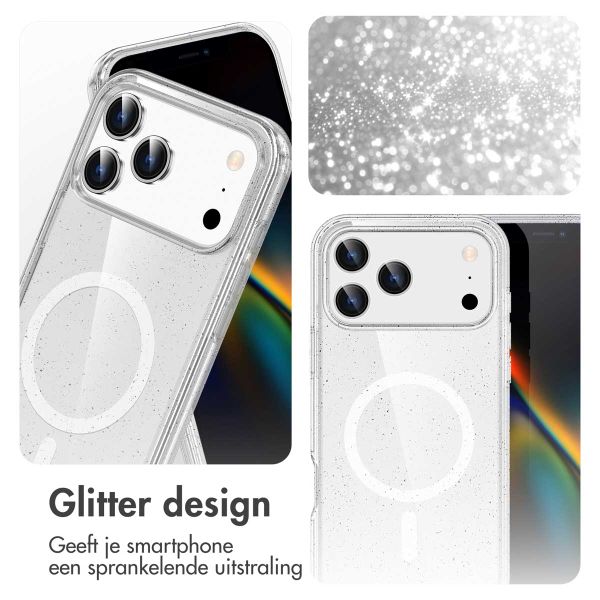 imoshion Sparkle Backcover met MagSafe Apple iPhone 17 Pro - Transparant