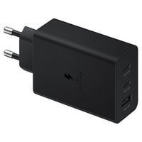 Samsung Originele Power Adapter Trio Samsung Galaxy A22 (5G) - Oplader - 2x USB-C en 1x USB aansluiting - Fast Charge - 65W - Zwart