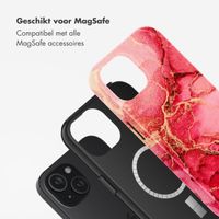 Selencia Vivid Tough Backcover met MagSafe iPhone 15 - Rosy Marble