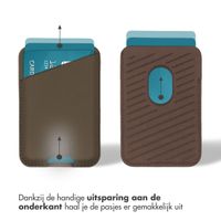 Accezz Leren Kaarthouder - Geschikt voor MagSafe en Qi2 - Coffee Brown