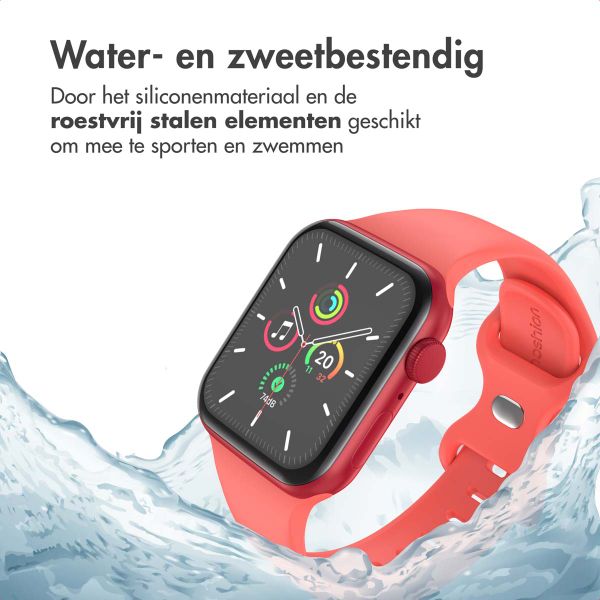 imoshion Siliconen⁺ bandje Apple Watch Series 1 t/m 10 / SE / Ultra (2) (44/45/46/49 mm) - Coral - Maat M/L