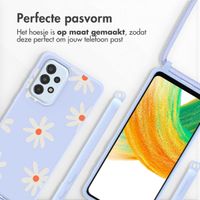 imoshion Siliconen design hoesje met koord Samsung Galaxy A33 - Lila Flower Distance