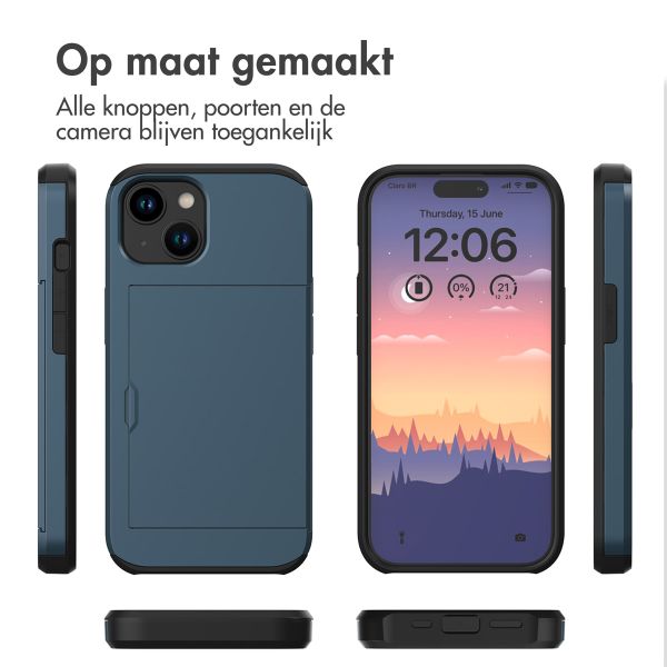 imoshion Backcover met pasjeshouder iPhone 15 - Donkerblauw