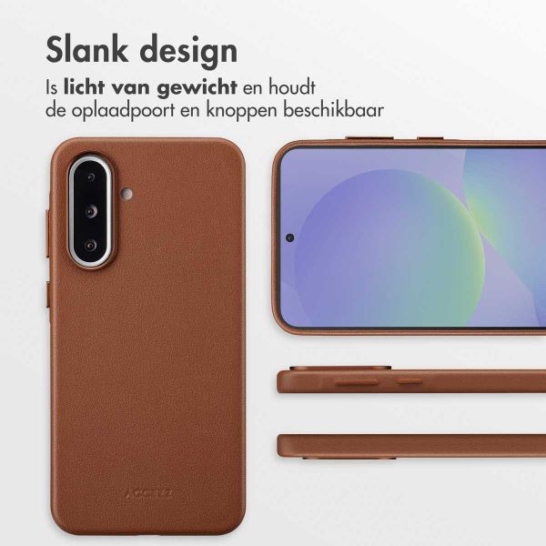 Accezz MagSafe Leather Backcover Samsung Galaxy A36 / A56 - Coffee Brown