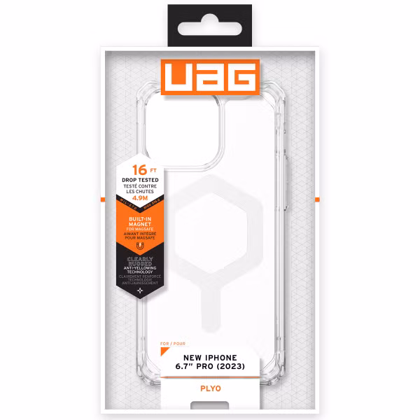 UAG Plyo Backcover MagSafe Apple iPhone 15 Pro Max - Ice Clear