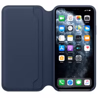 Apple Leather Folio Bookcase Apple iPhone 11 Pro Max - Deep Sea Blue
