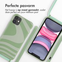 imoshion Siliconen design hoesje met koord iPhone 11 - Retro Green