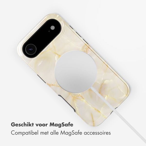 Selencia Vivid Backcover met MagSafe Apple iPhone Air - Golden Beige Marble
