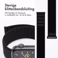 imoshion Nylon bandje Apple Watch Series 1 t/m 9 / SE (38/40/41 mm) | Series 10 / 11 (42 mm) - Zwart
