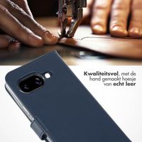 Selencia Echt Lederen Bookcase Google Pixel 9A - Blauw