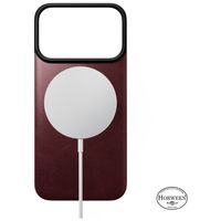 Nomad Magnetic Leather Backside Apple iPhone 18 Pro / 17 Pro - Burgundy